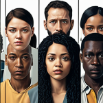 The Shadow of Algorithmic Bias**
    "A visually striking depiction of algorithmic bias in artificial intelligence. A diverse group of people from various ethnicities and backgrounds stand subtly distorted or partially obscured within a digital interface, representing the inherent biases of AI systems like facial recognition or hiring algorithms. The background features abstract, flowing data streams, with certain segments appearing corrupted or fragmented, symbolizing biased datasets. The overall mood is thought-provoking and slightly somber, hinting at societal inequalities perpetuated by technology. High detail, digital art, futuristic, muted color palette with contrasting glints of data, realistic rendering."

2.  **Prompt for