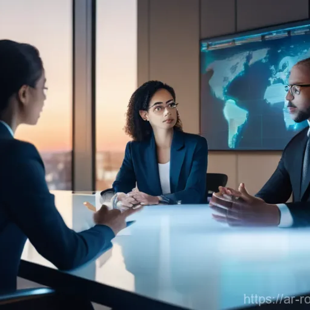 로봇 중재의 윤리적 관점 - **Prompt 1: The Empathetic Mediator and the Analytical AI**
    "A diverse group of individuals, rep...