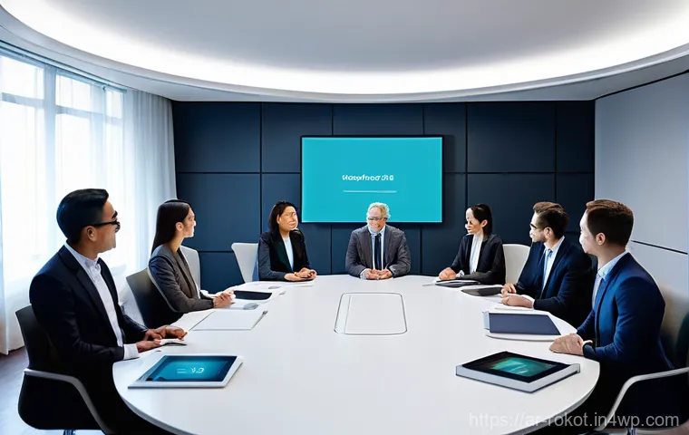 로봇 중재의 윤리적 관점 - **Prompt 2: Future Justice - AI's Impartial Judgment?**
    "A futuristic courtroom or a high-tech a...