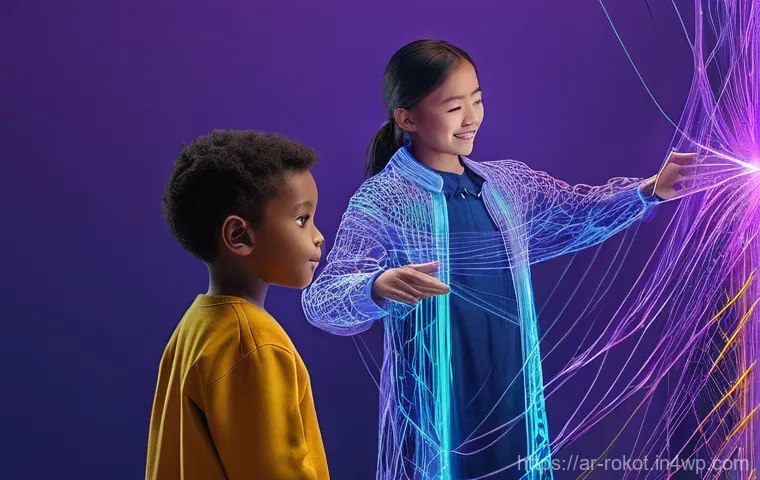 로봇의 윤리적 결정 메커니즘 - **Prompt:** A visually rich, ethereal image illustrating the fundamental difference between human an...